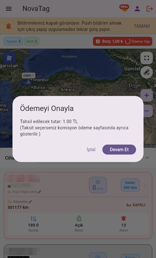 Ödemeyi onayla penceresi